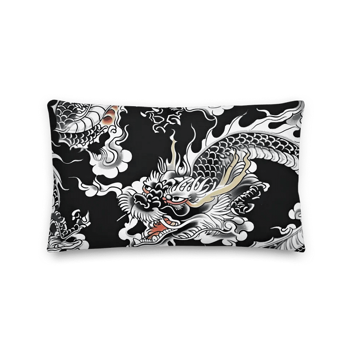 Monochrome Dragon Premium Pillow product image (2)