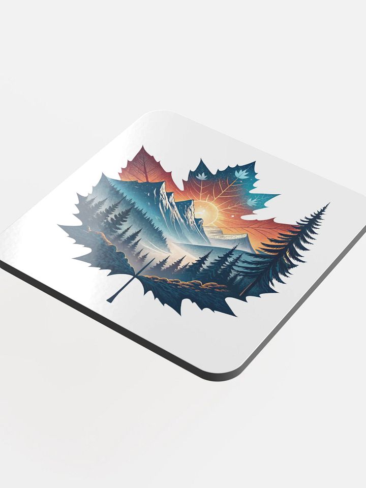 Maple Leaf Landscape Glossed Coaster product image (1)