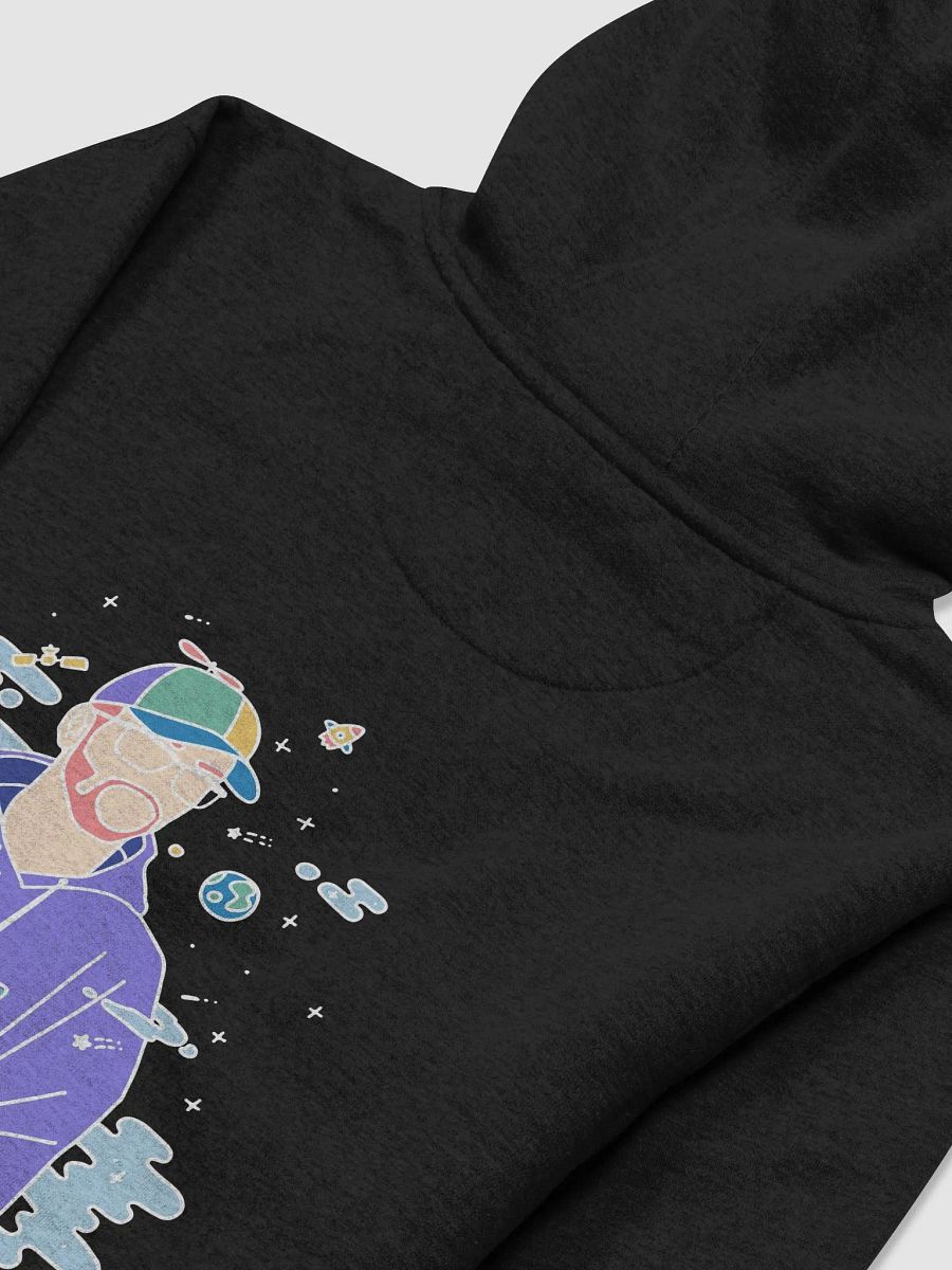 Hoodie noir "Nuages bleus" product image (3)