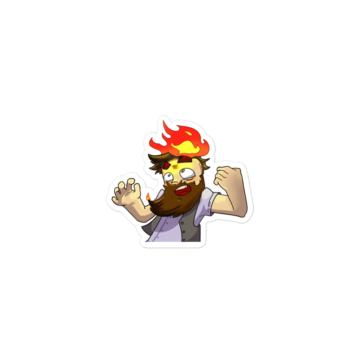 MrB on fire Die-Cut Magnet product image (1)