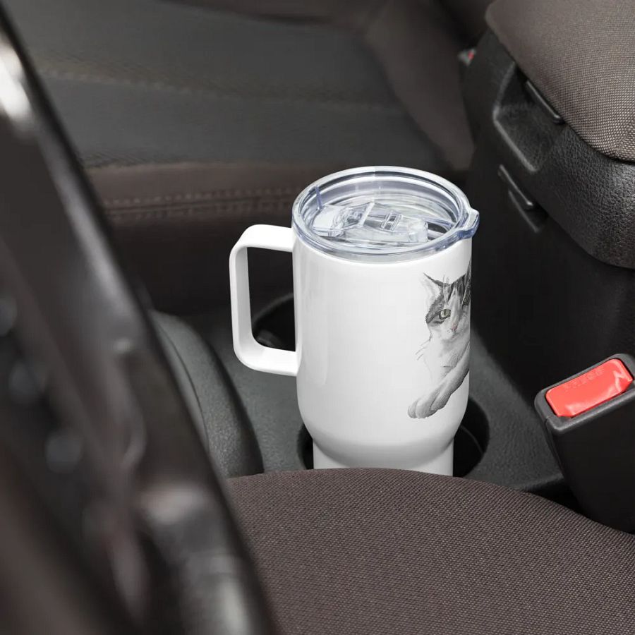 Cat Drawing Travel Cup product image (8)