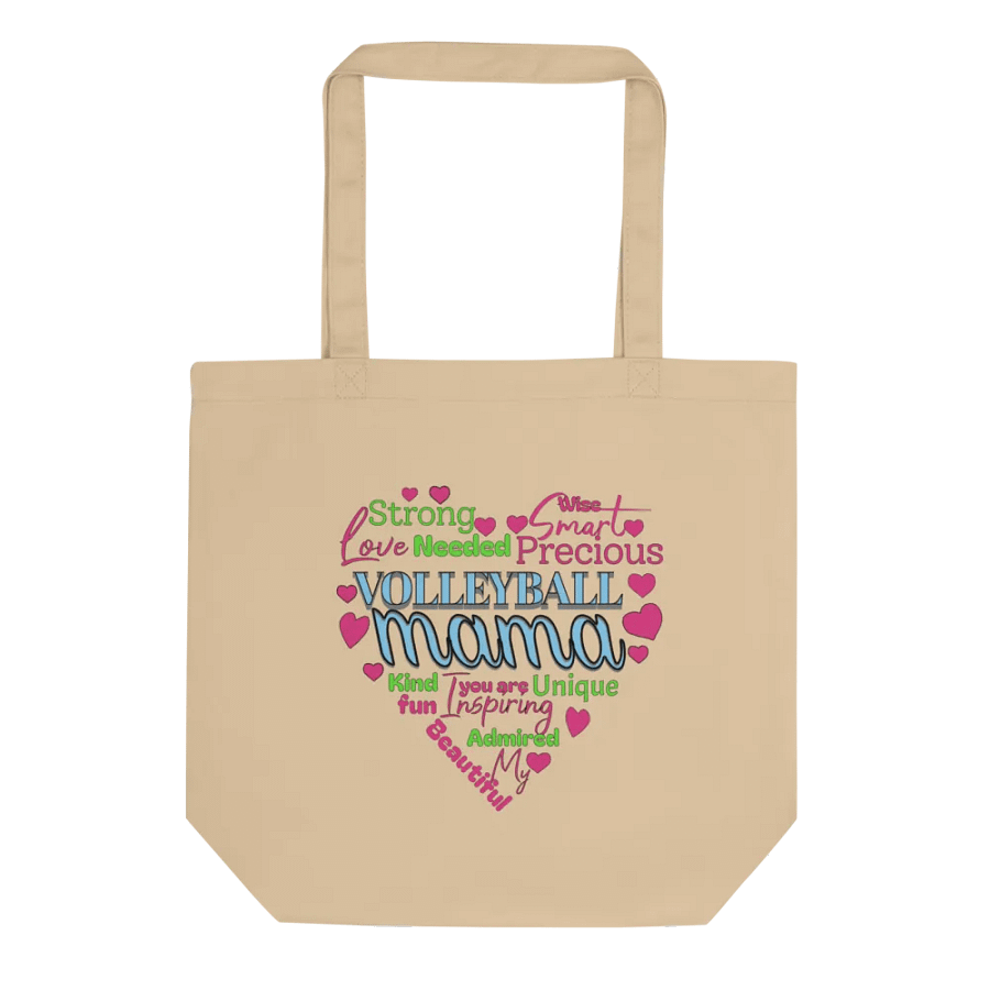 Heart Volleyball Mama Word Art Tote Bag product image (1)