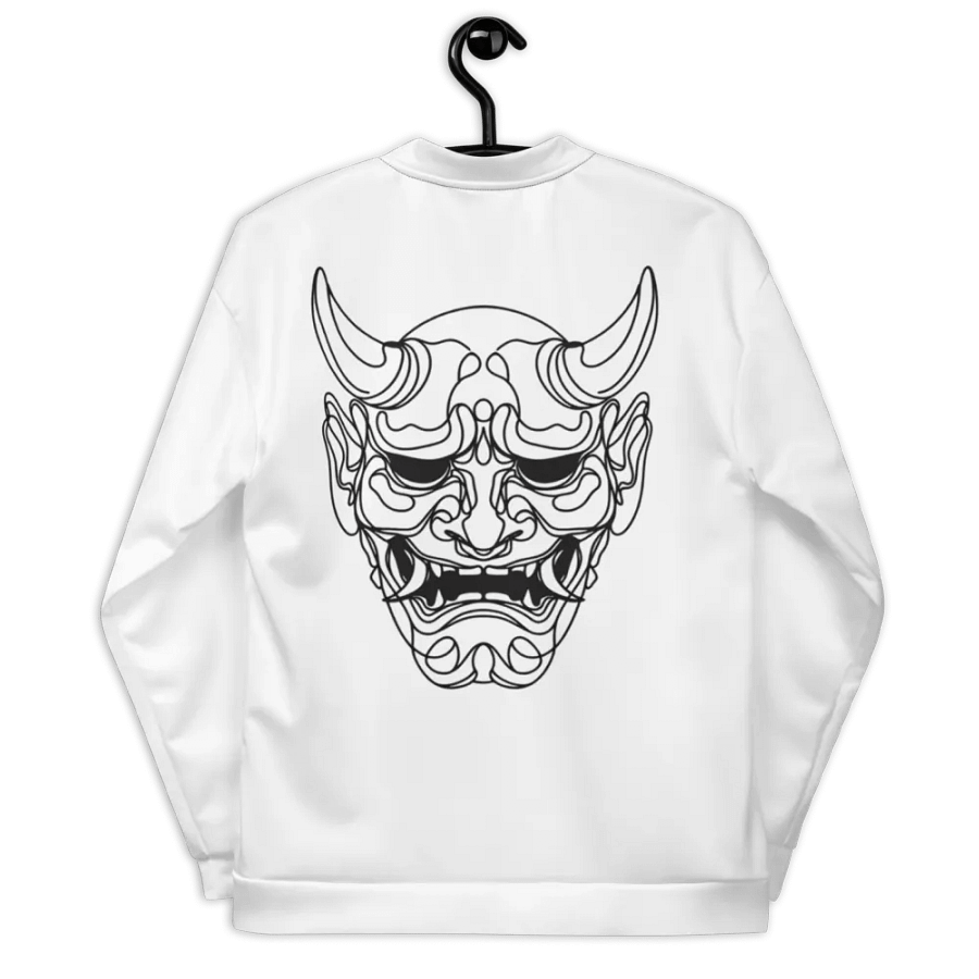 Line Art Oni Mask Bomber Jacket product image (4)