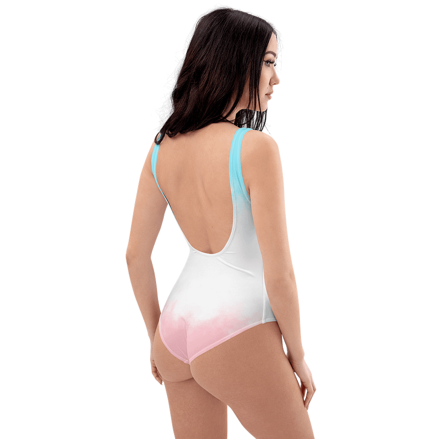 Women’s | All-Over Print One-Piece Swimsuit | BRN.2C.C.™ | Pink Logo on Patriotic Pastels product image (8)
