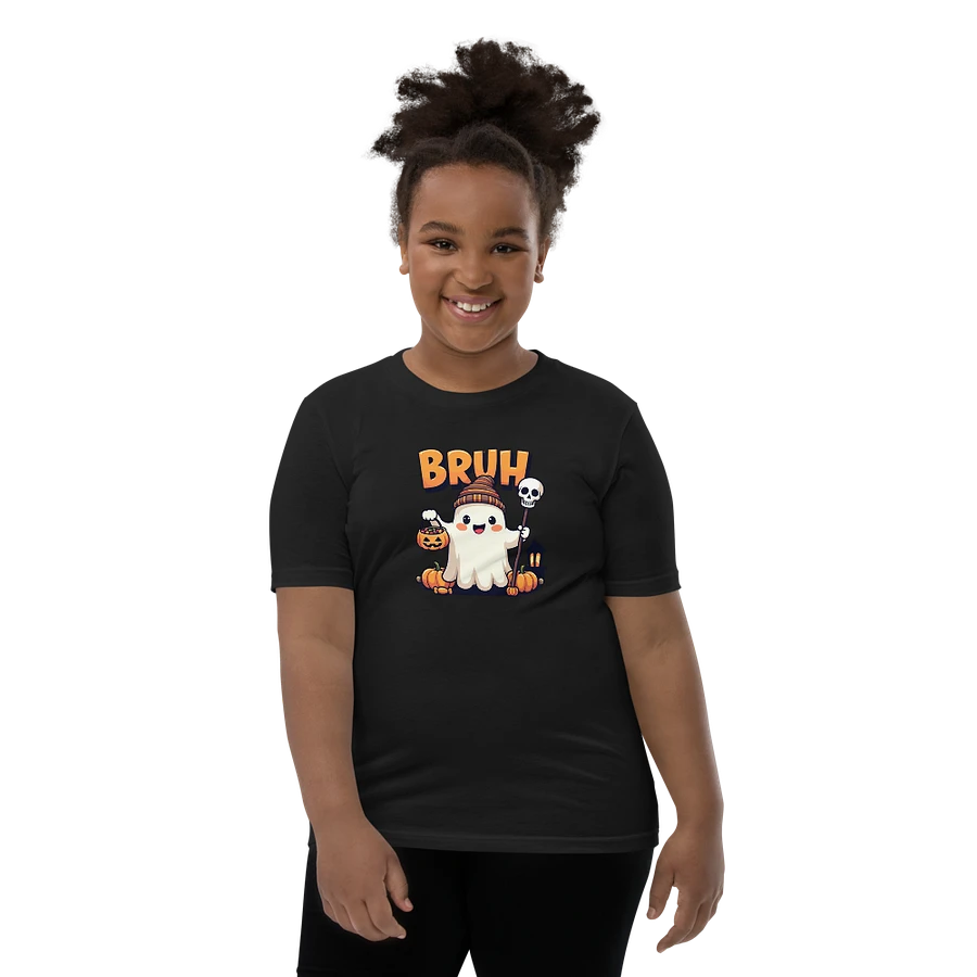 Spooky Ghost Bruh Halloween Youth T-Shirt product image (14)