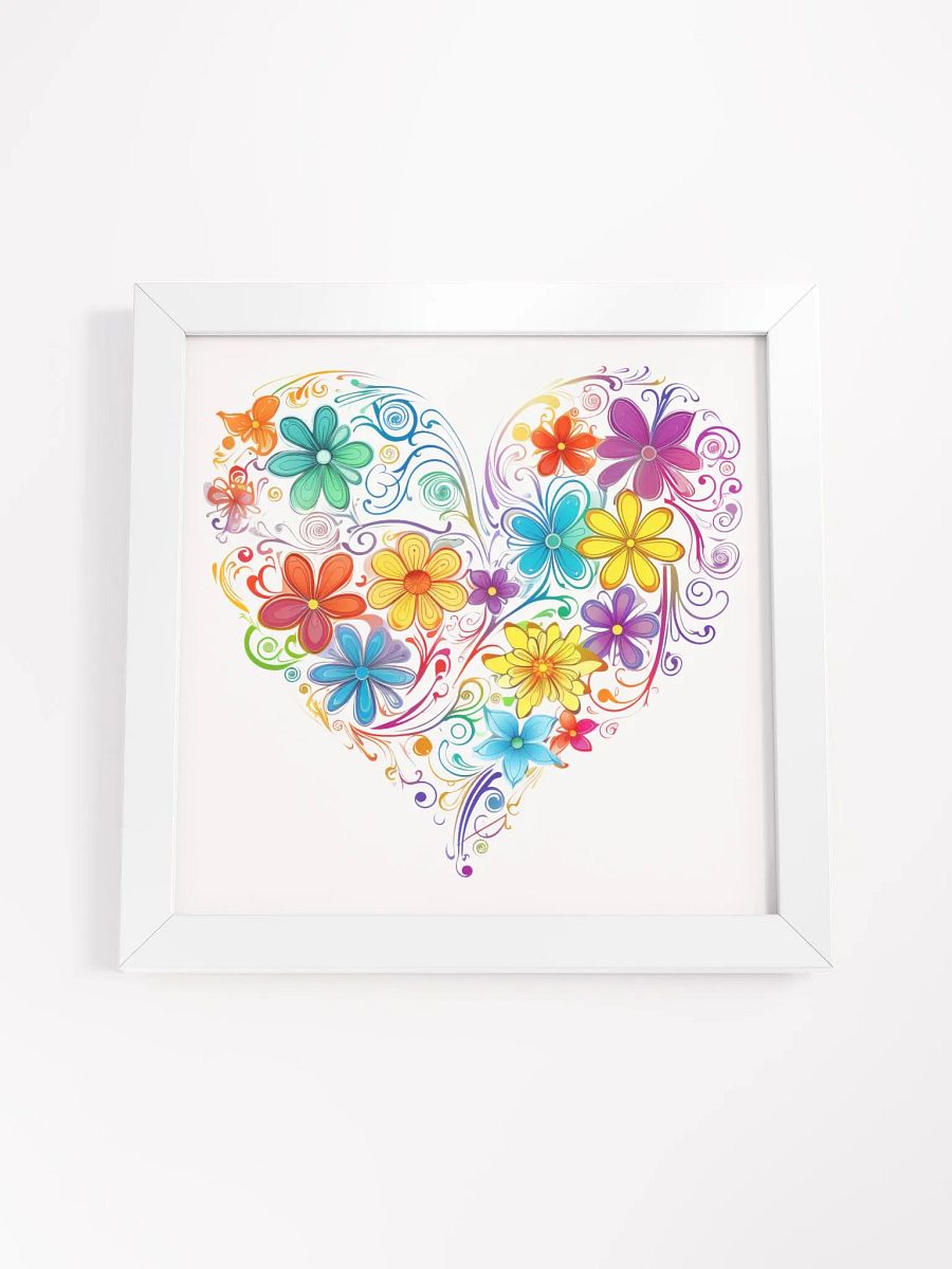 Floral Heart Rainbow Wall Art product image (4)