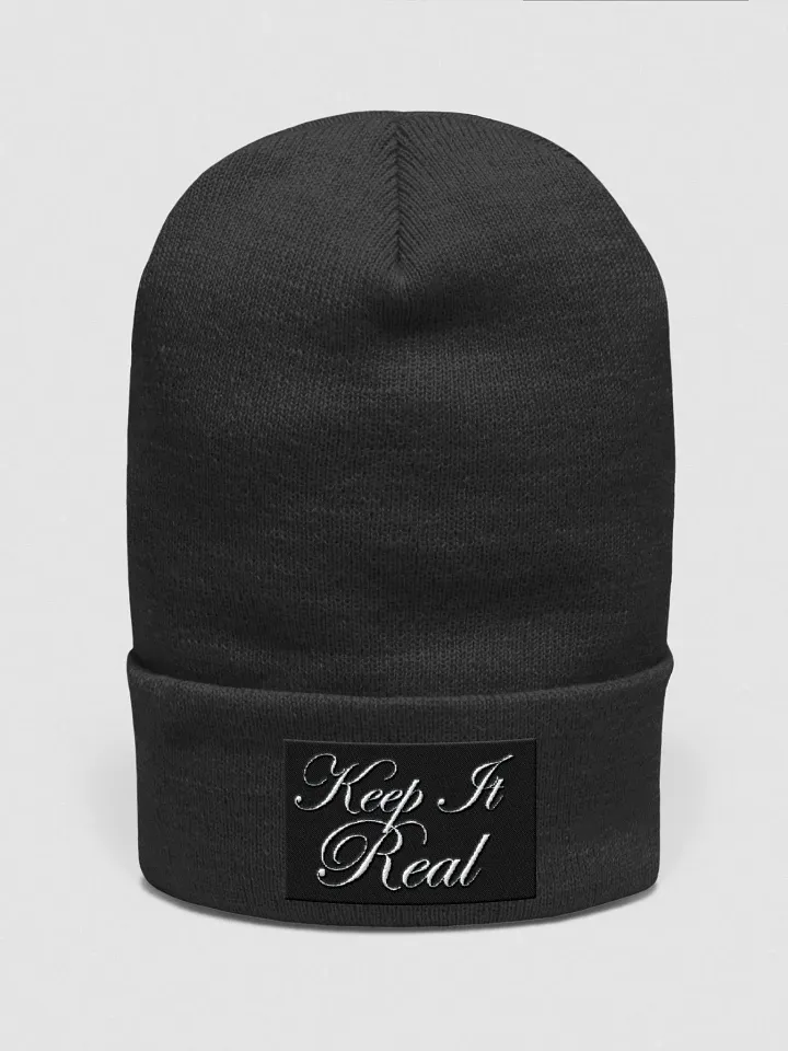 Elegant Cursive 'Keep It Real' Beanie product image (3)