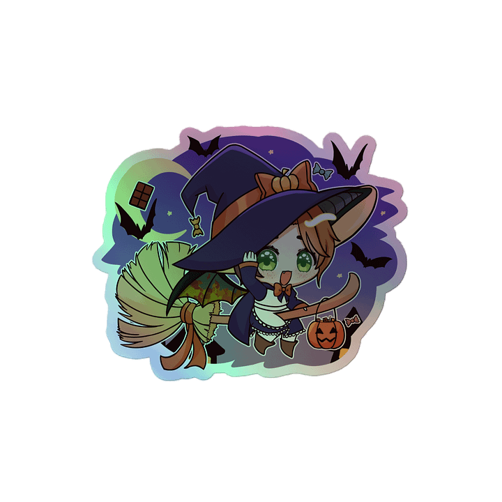 Witchy Mori sticker...but holo! product image (2)