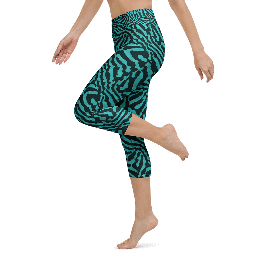 Teal Zebra Capri Leggings product image (5)