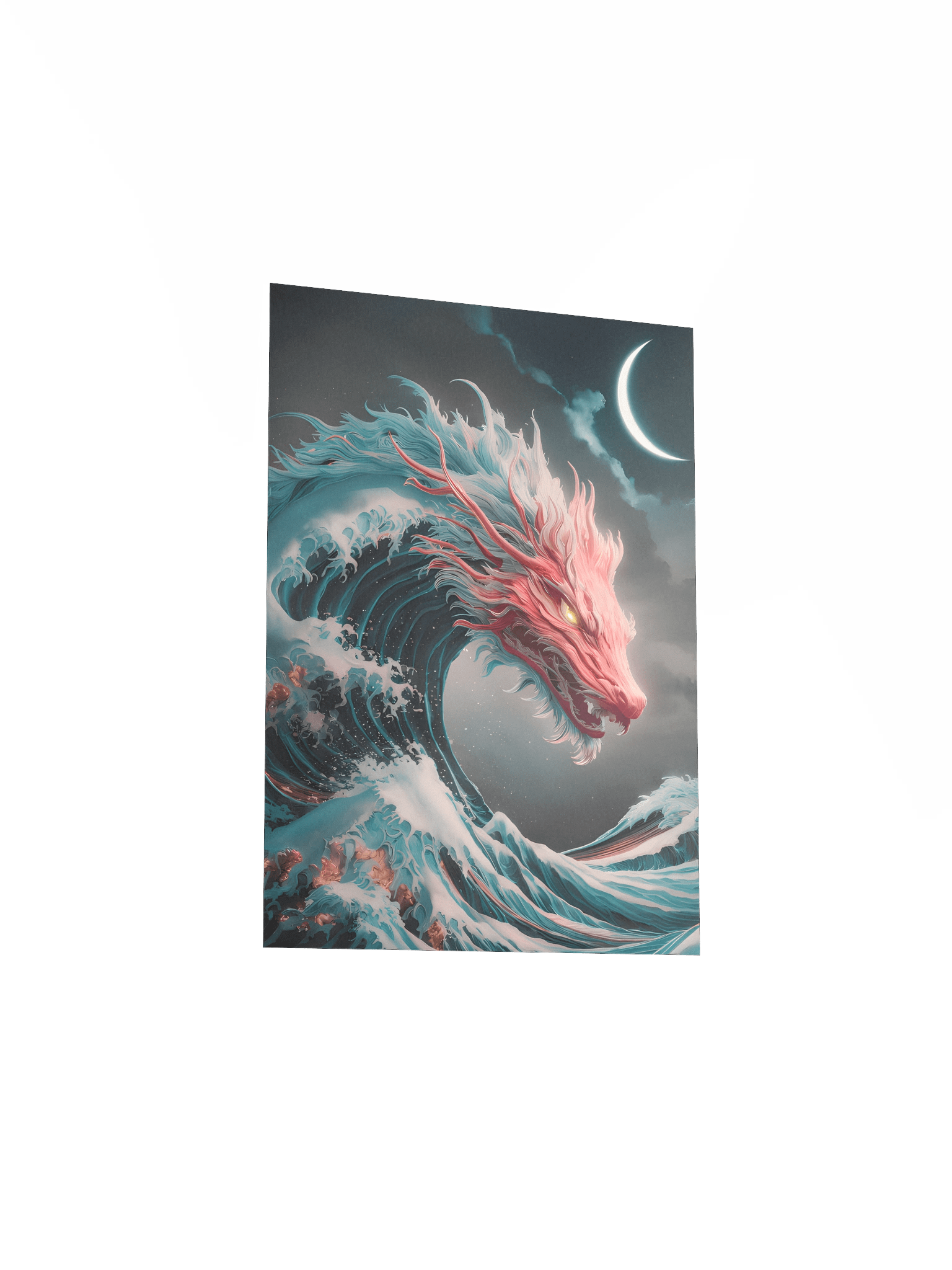 Celestial Sea Dragon Poster – Lunar Wave Guardian Wall Art product image (3)