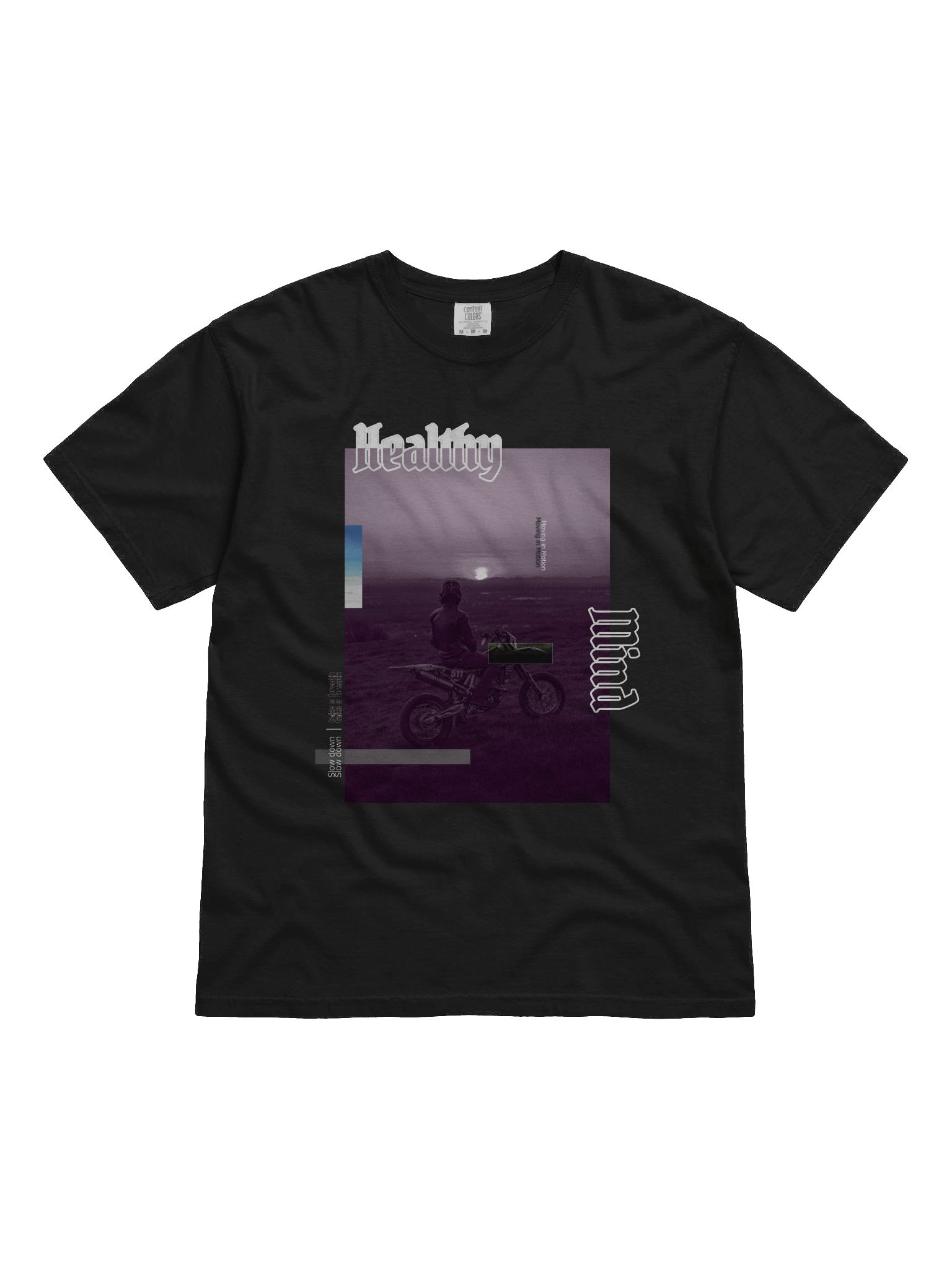 Healthy Mind, Dirt Bike Sunset Glitch | Shirt product image (1)