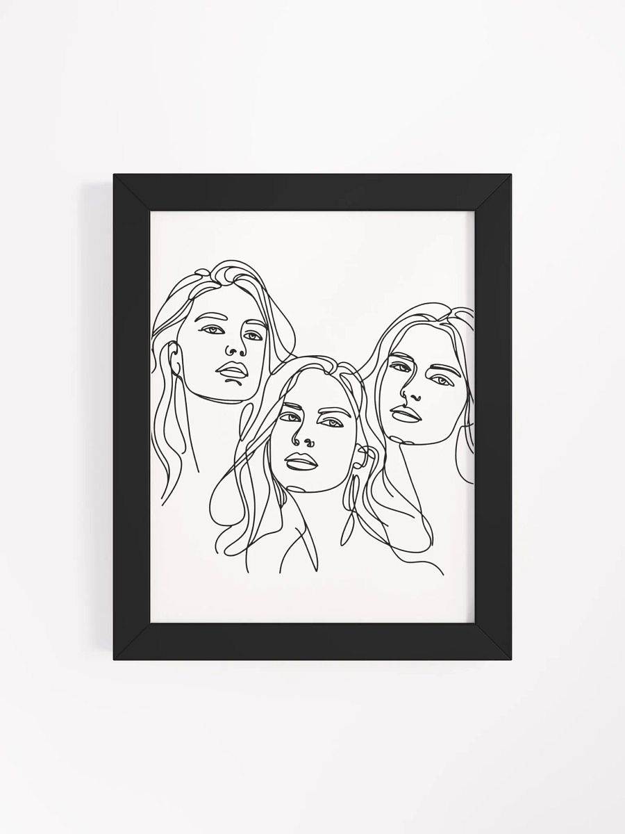 Female Models Portraits Line Art Matte Poster Art product image (120)