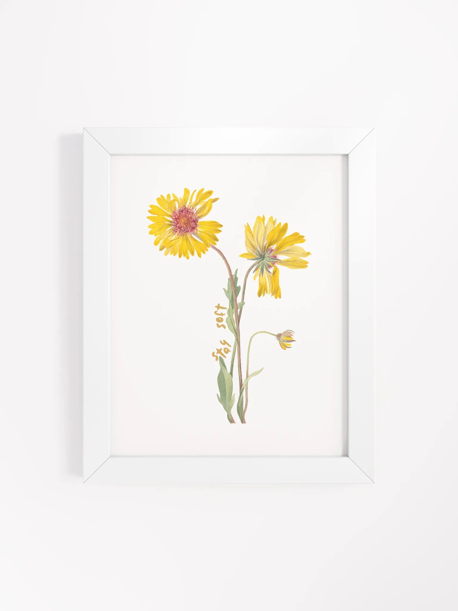 Stay Soft | Yellow Flower Botanical Wall Art product image (101)