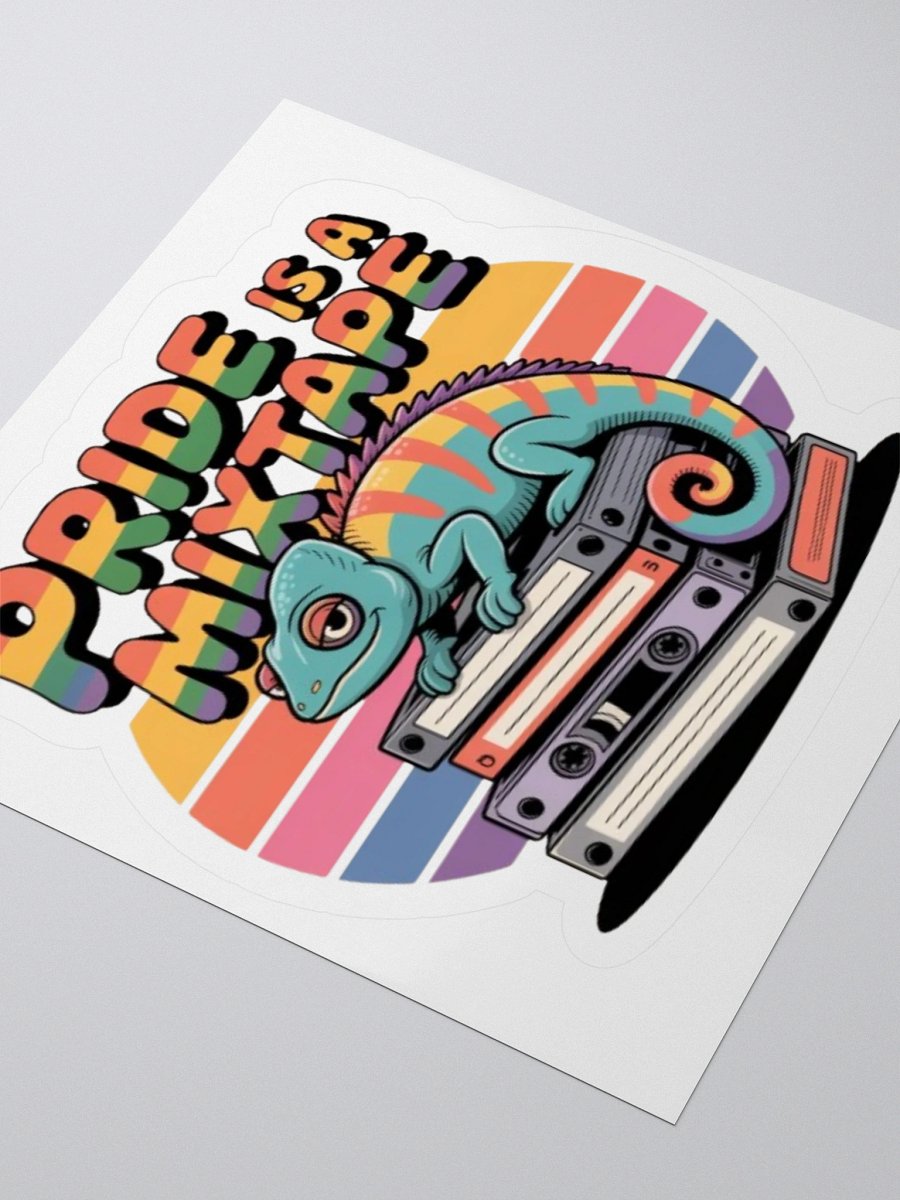 Pride is a Mixtape Sticker - Rainbow Chameleon Design product image (9)