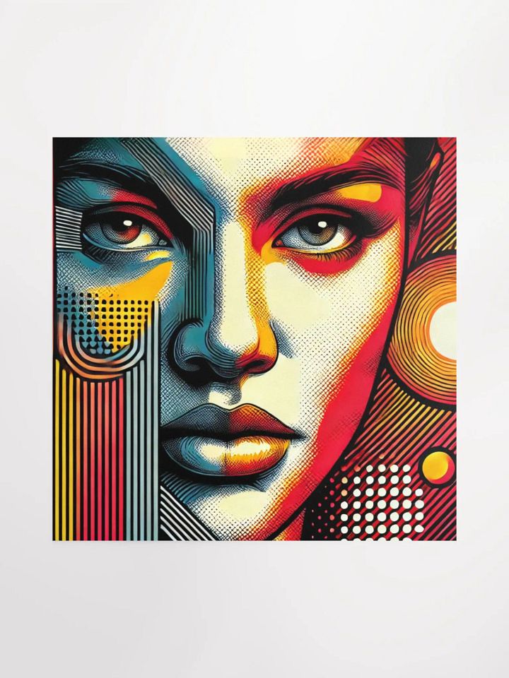 Vibrant Muse: Abstract Woman Face Poster product image (1)