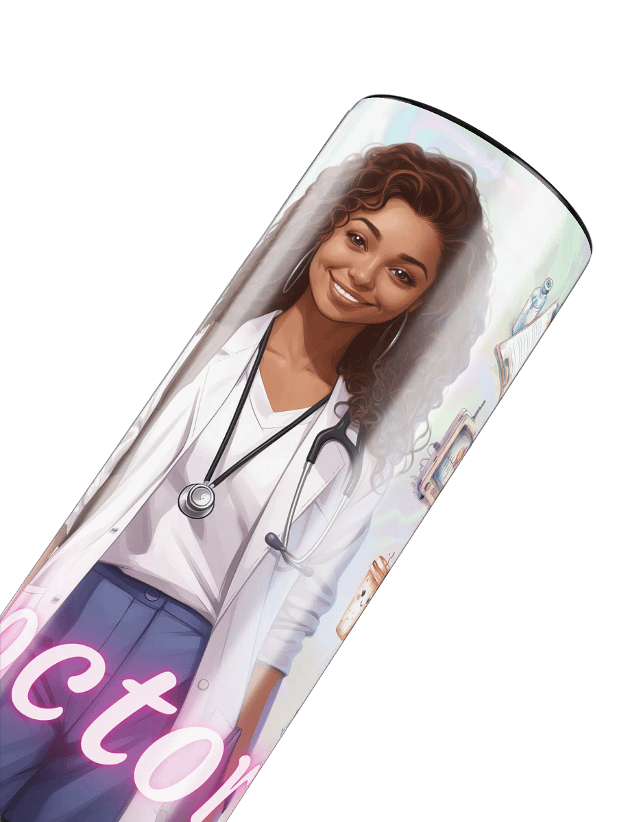 Black Doctor 20 oz Skinny Stainless Steel Tumbler product image (6)