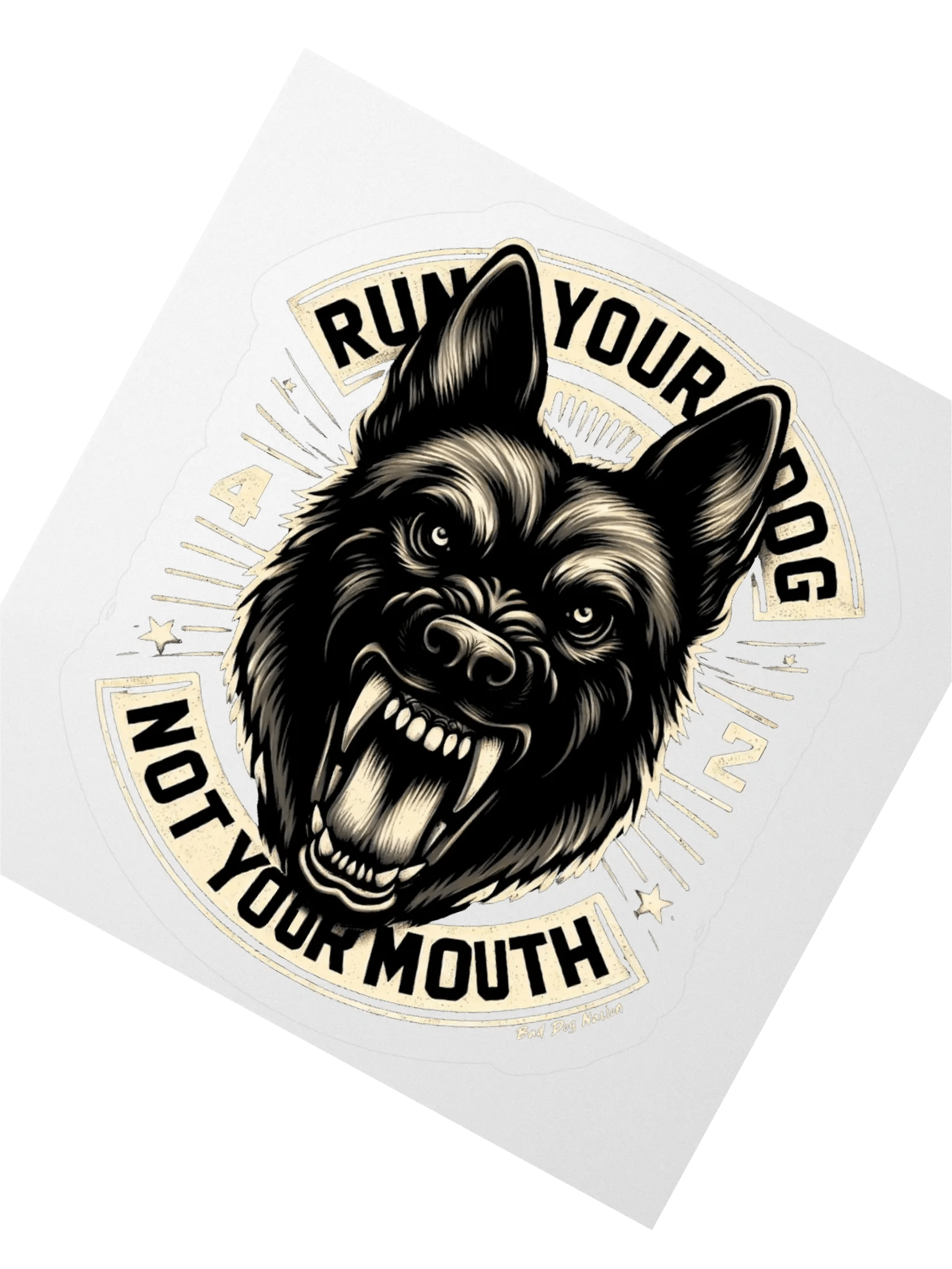 Run Your Dog, Not Your Mouth K9 Sticker product image (2)