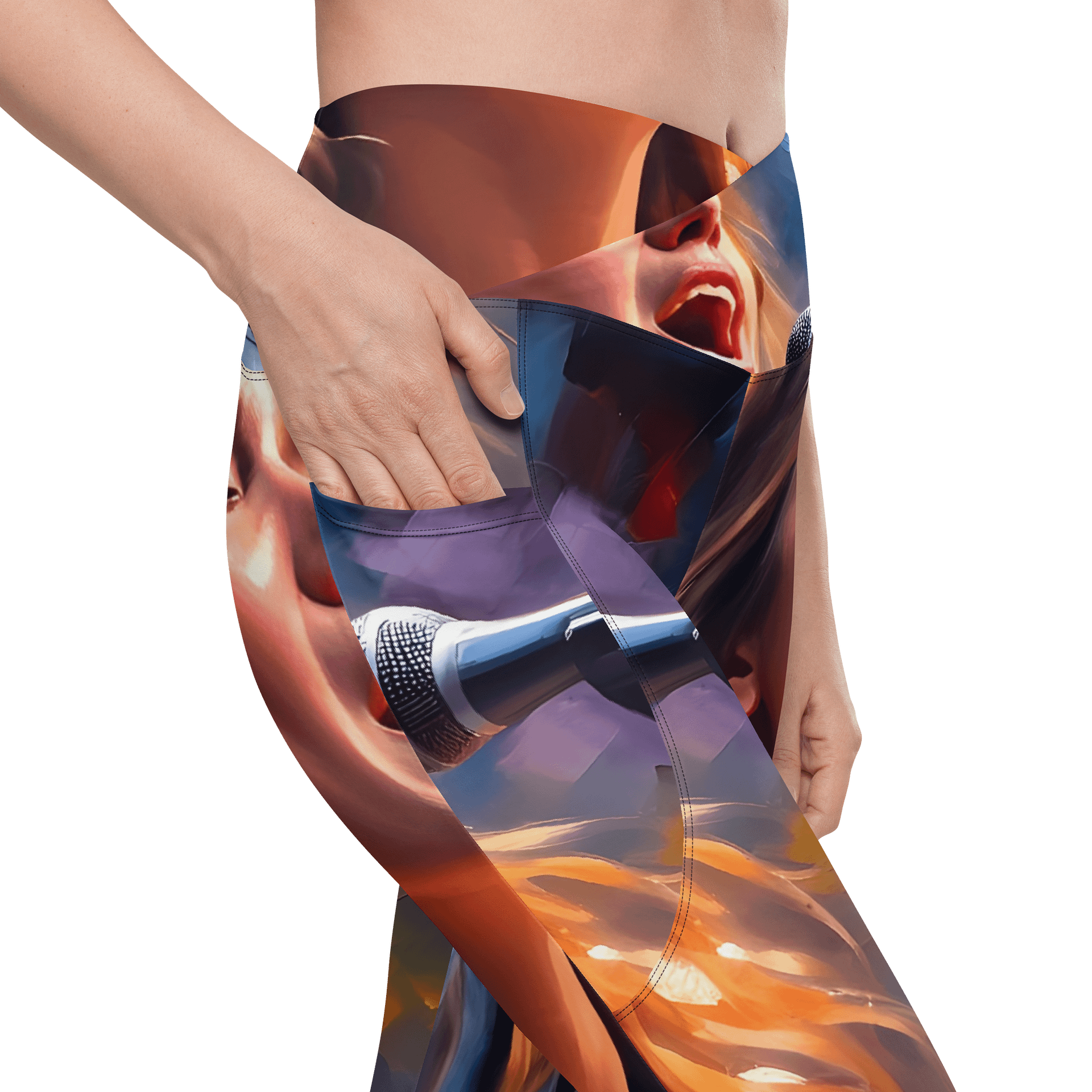 'Impossible Dream' Crossover Leggings with Pockets product image (10)