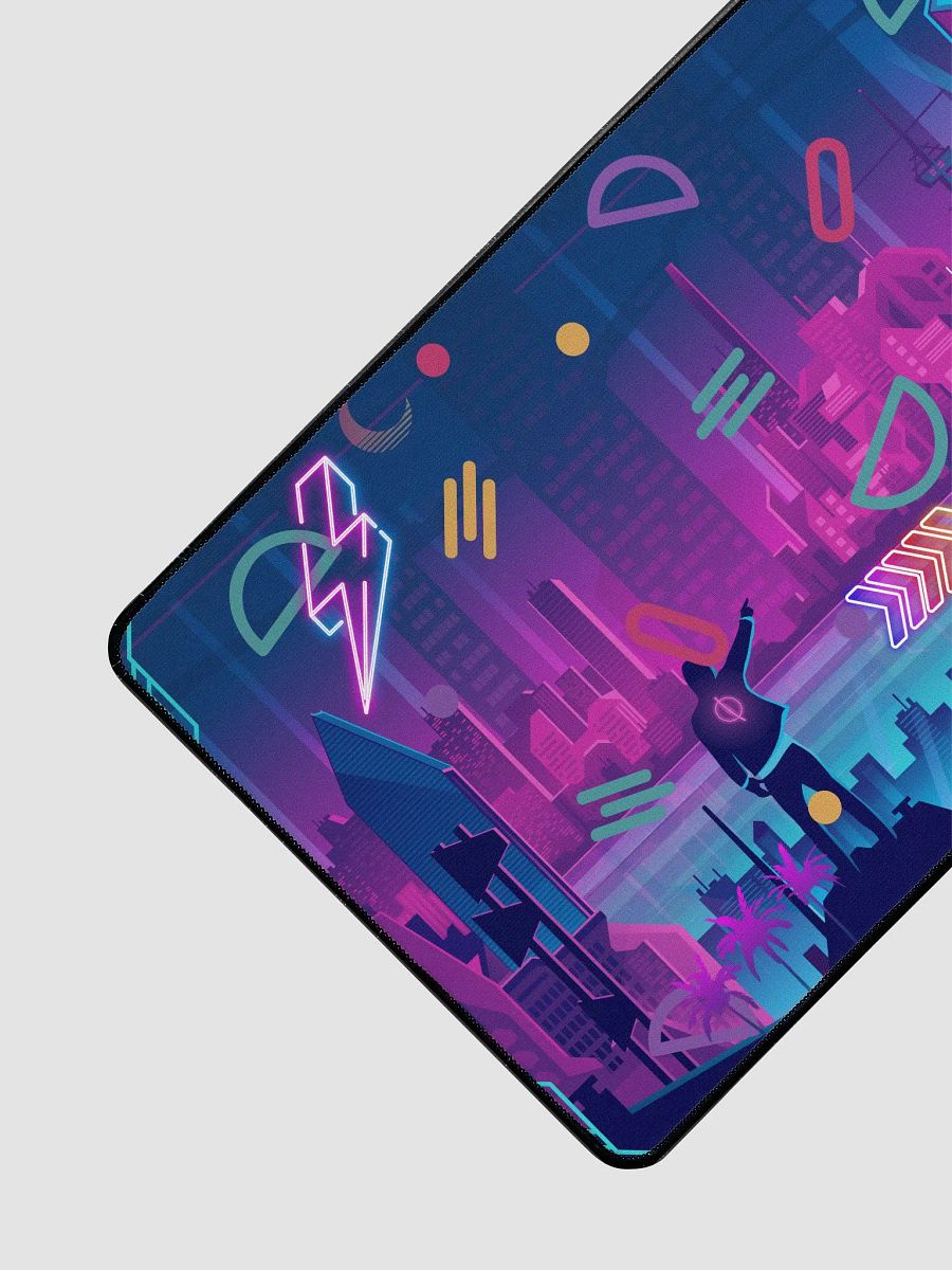 Neon Cyber City Desk Mat product image (3)