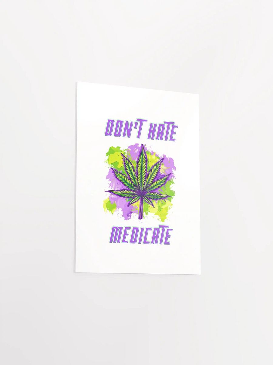 Medicate with Art: Cannabis Leaf Poster product image (3)