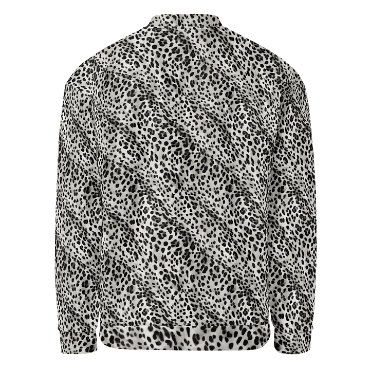 Grey Leopard Bomber Jacket product image (2)
