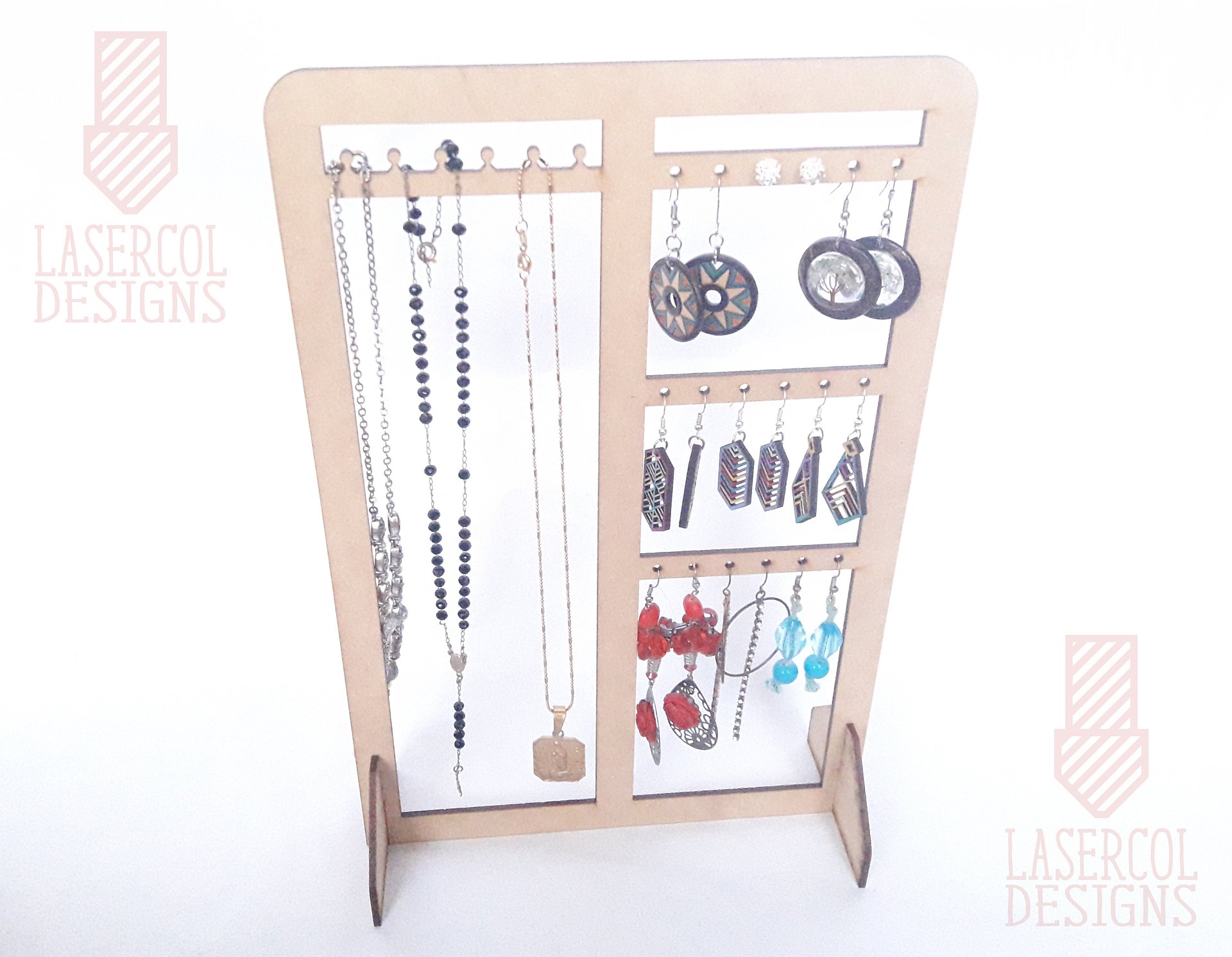 Earring Necklace Holder Stand - Laser Cut Files product image (8)