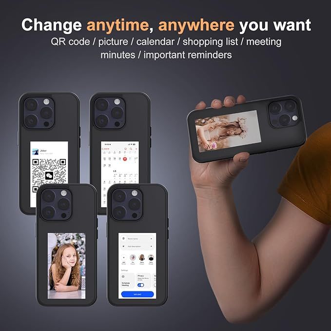 Smart NFC Ink Screen Phone Case for iPhone ( 13 - 14 - 15 - ) all models product image (3)