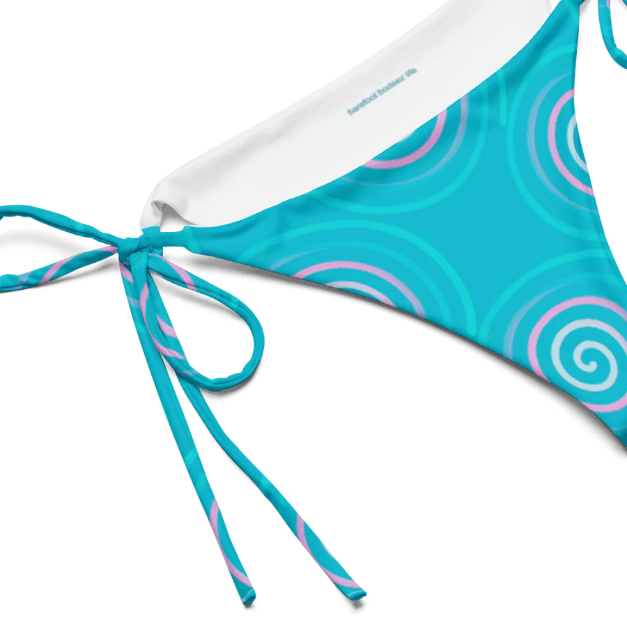 Beautiful Minimalist Ocean Swirl Pattern String Bikini Bottom product image (4)