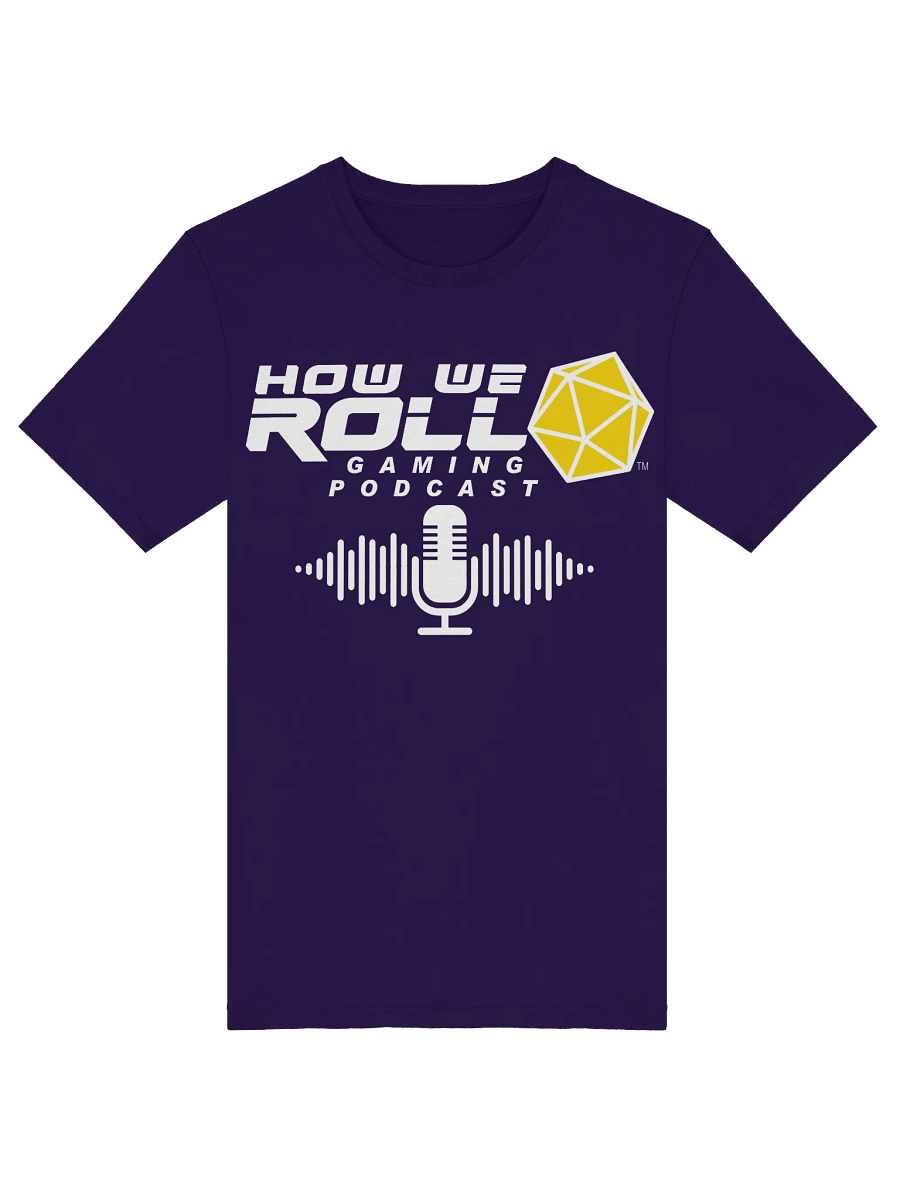 How We Roll Gaming Podcast T-shirt (white logo) product image (1)