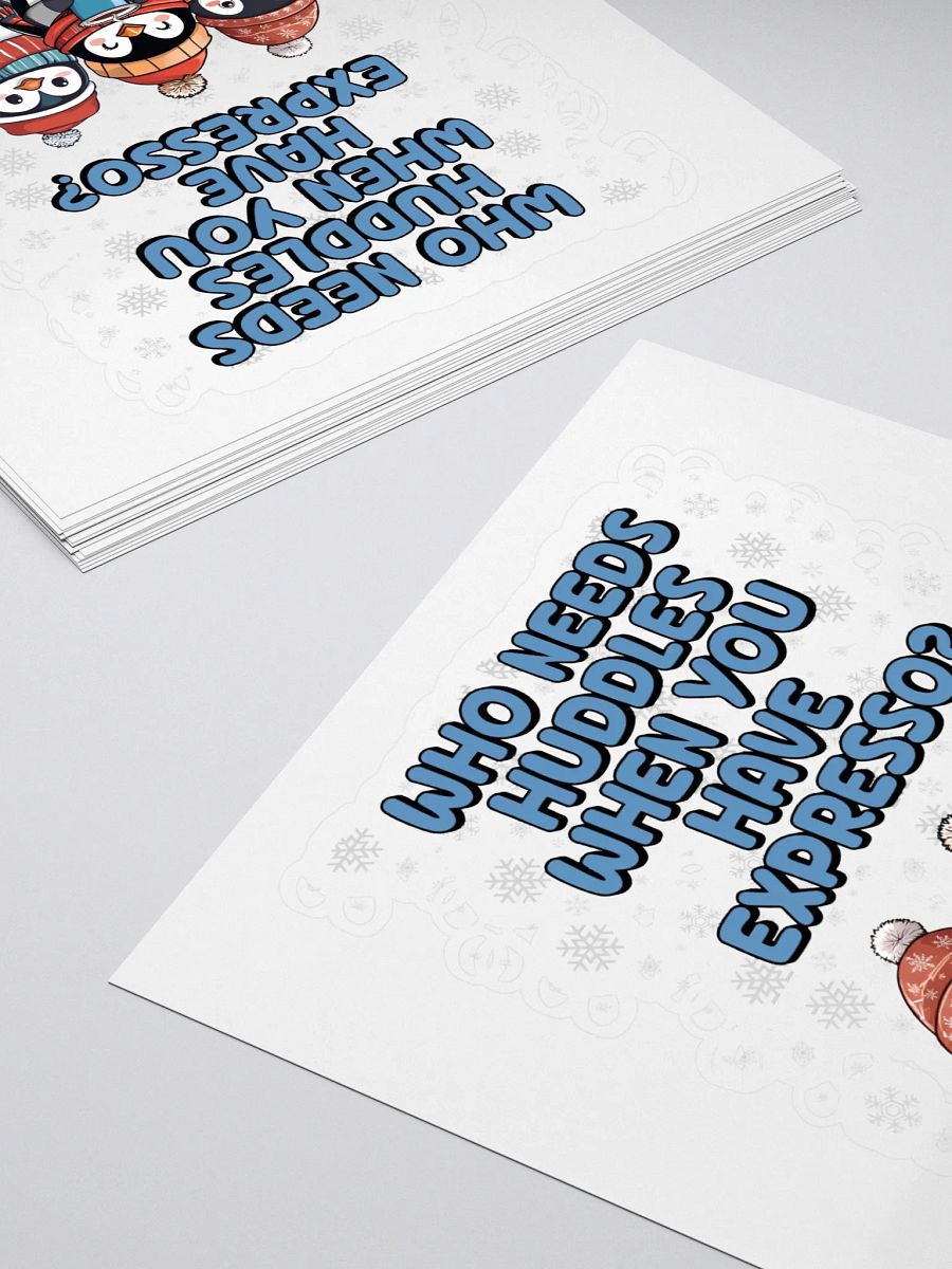Who Needs Huddles When You Have Expresso? Cute Penguins Sticker product image (4)