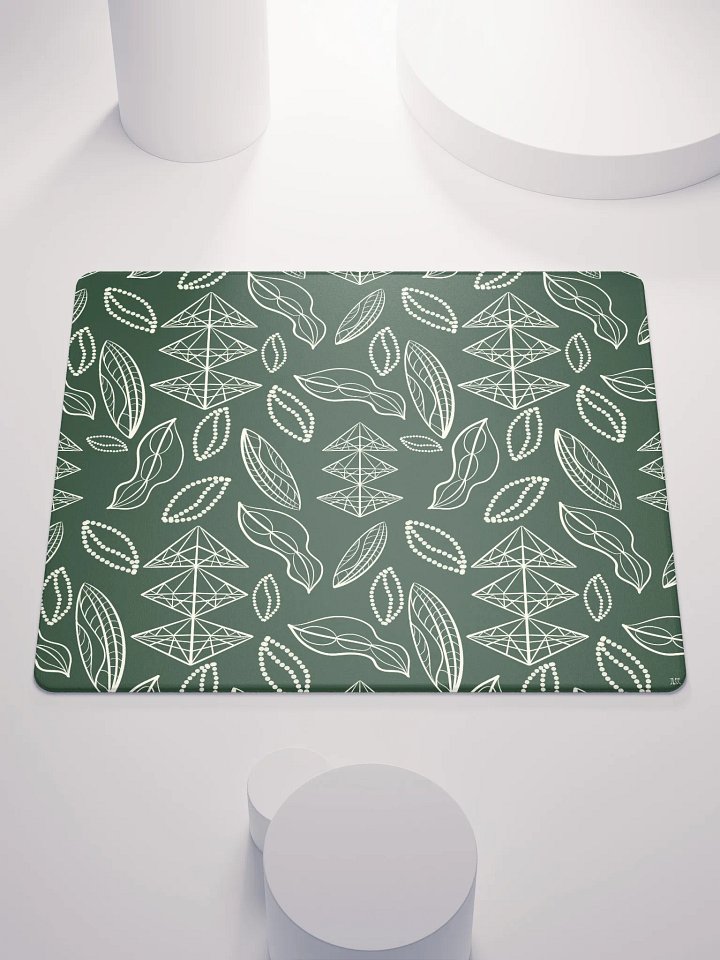 El Yunque Brew Bliss: Abstract Coffee Bean Tribal Gaming Mousepad product image (1)