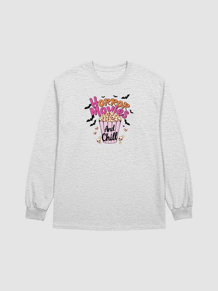 Horror Movies and Chill Popcorn Long Sleeve Tee product image (6)
