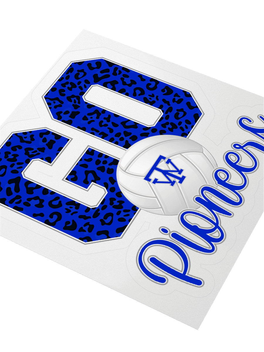 TW Pioneers Volleyball Leopard Sticker product image (9)