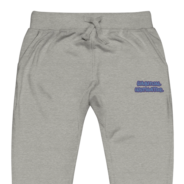 HABITUAL INSTIGATOR (violet design) embroidered fleece joggers product image (1)