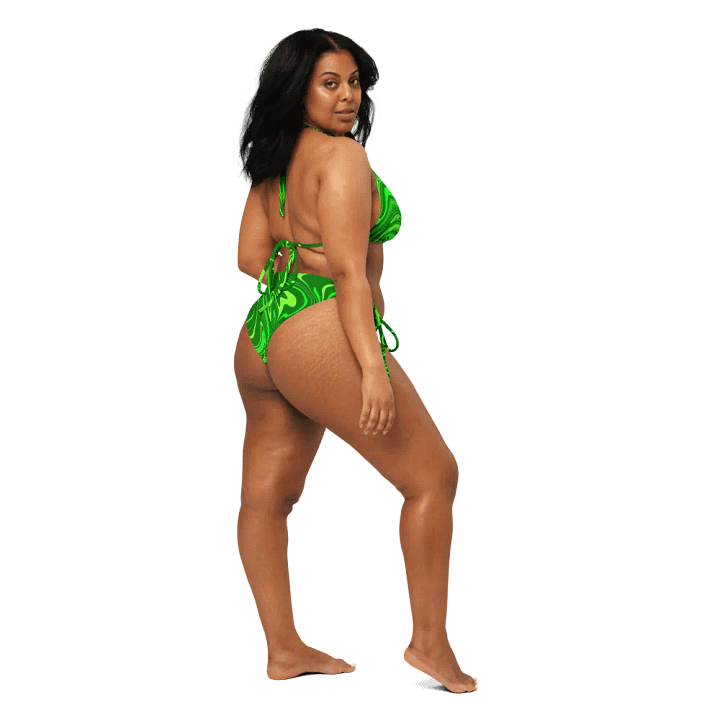 Bikini Set - Different Shades of Green Digital Fluid Art product image (2)