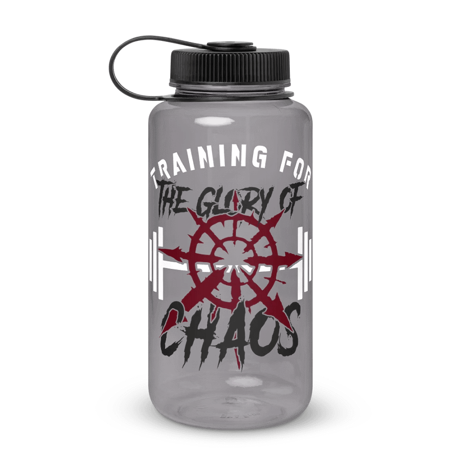 Training for the Glory of Chaos Wide Mouth Water Bottle | Warhammer 40K Chaos Design product image (2)