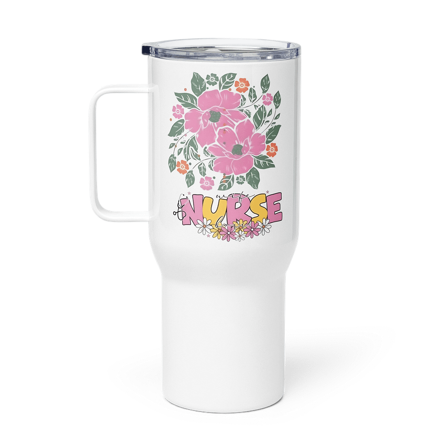 Travel Mug with a Handle (Nurse Lettering) product image (1)