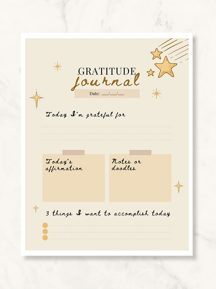 Daily Gratitude Journal Printable product image (1)