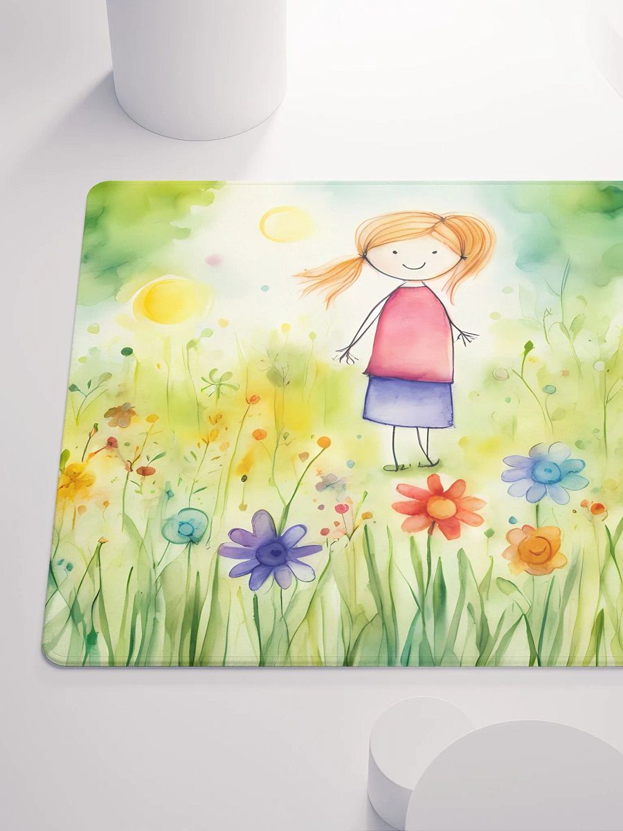 Childish Drawing of Happy Human, Gaming Mouse Pad, 2 Sizes product image (6)