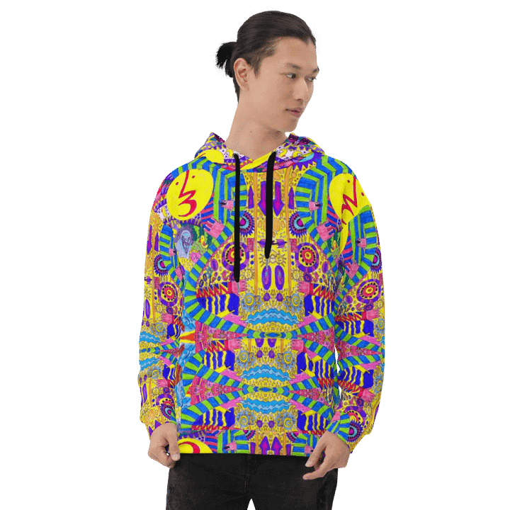 Abstract Colourful Doodles Unisex Pull Over Hoodie product image (1)