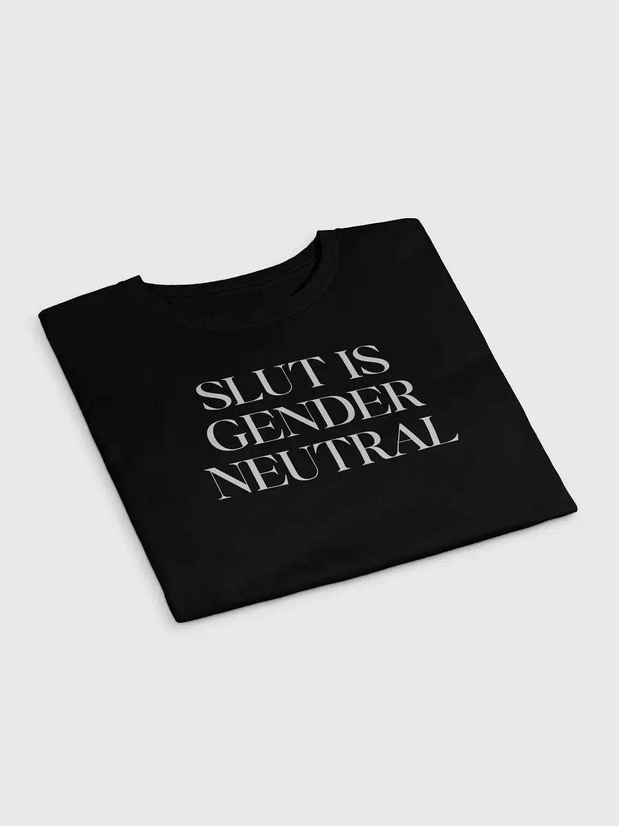 slut is gender neutral (white text) - Crop Top [Women's Sizing] product image (2)