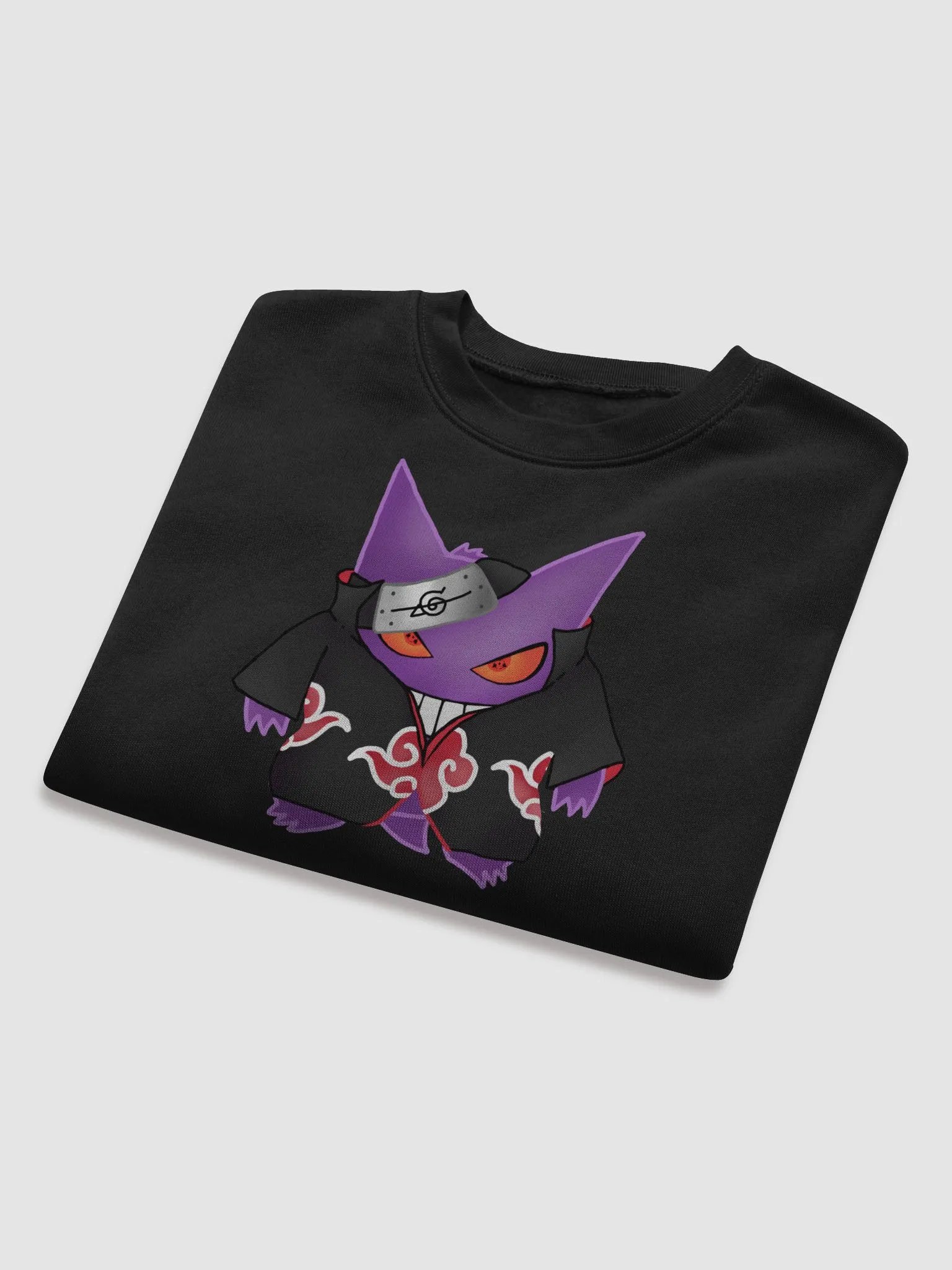Gengar X Itachi Bella+Canvas Woman's Fleece Crop sweatshirt product image (8)