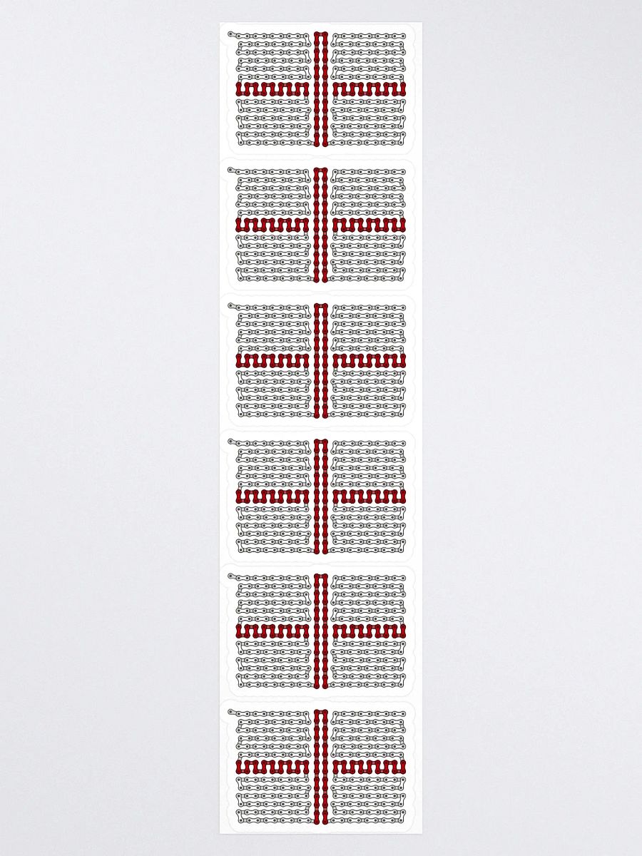 England Bike Chain Flag Sticker 6 Pack product image (3)