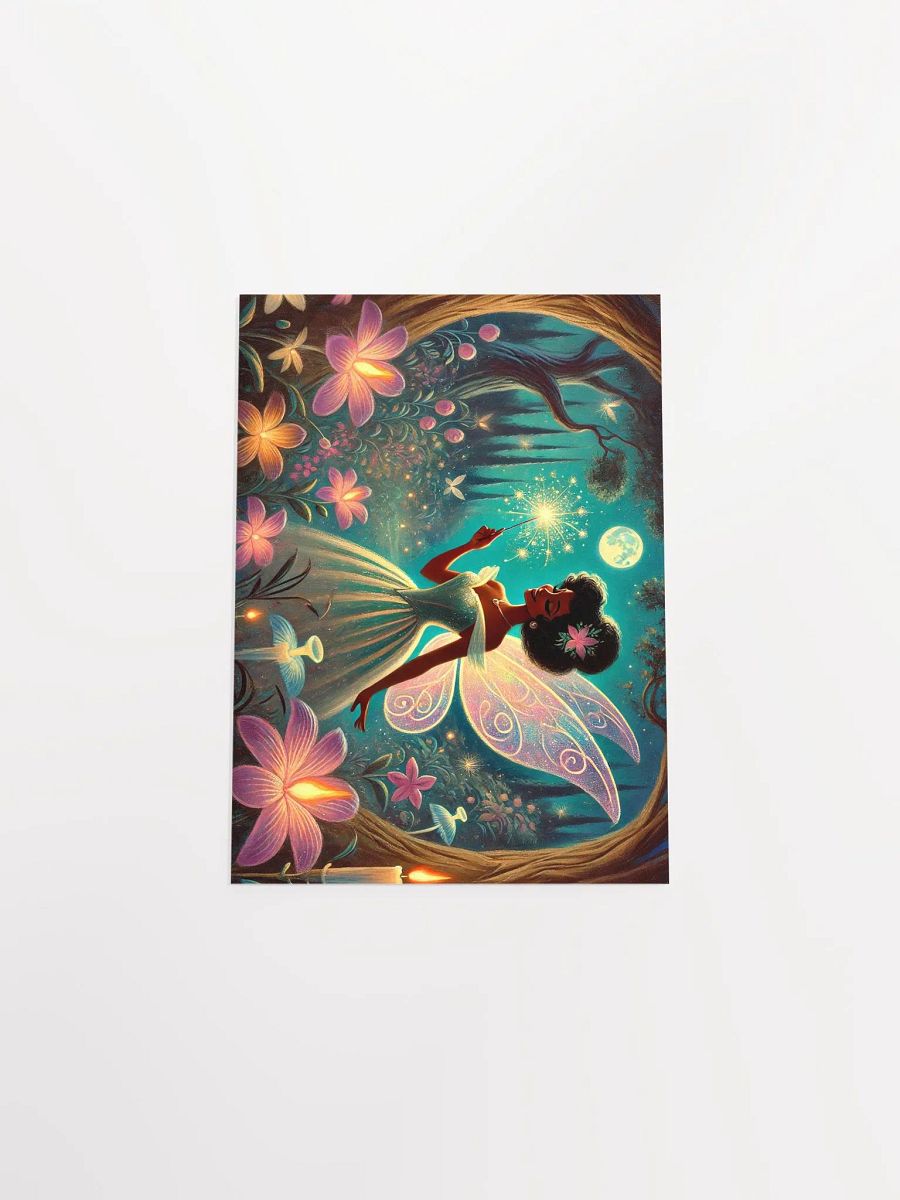 Enchanted Blue Fairy Garden Premium Matte Poster product image (21)