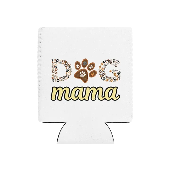 Dog Mama Paw Prints Can Cooler product image (1)