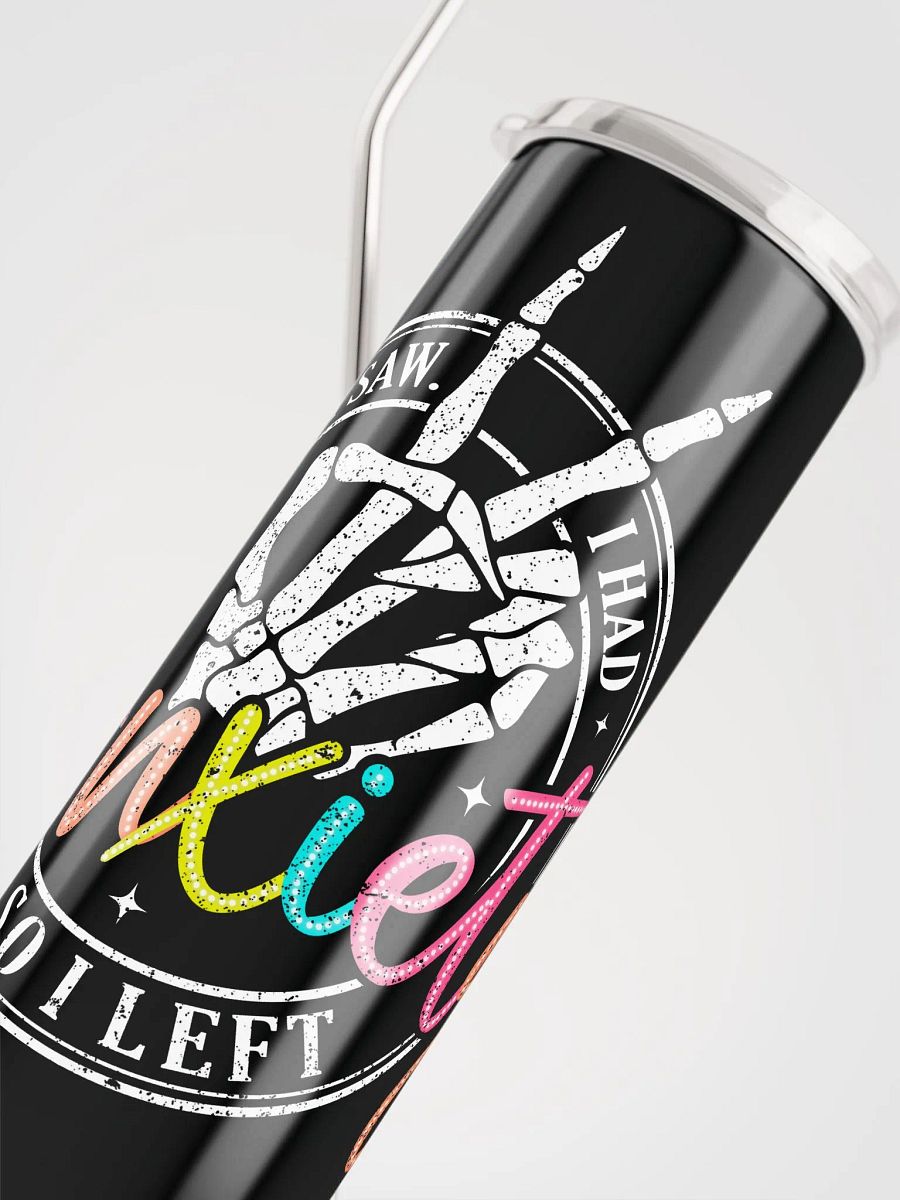 Vibrant 'Anxiety' Stainless Steel Tumbler with Reusable Straw product image (5)