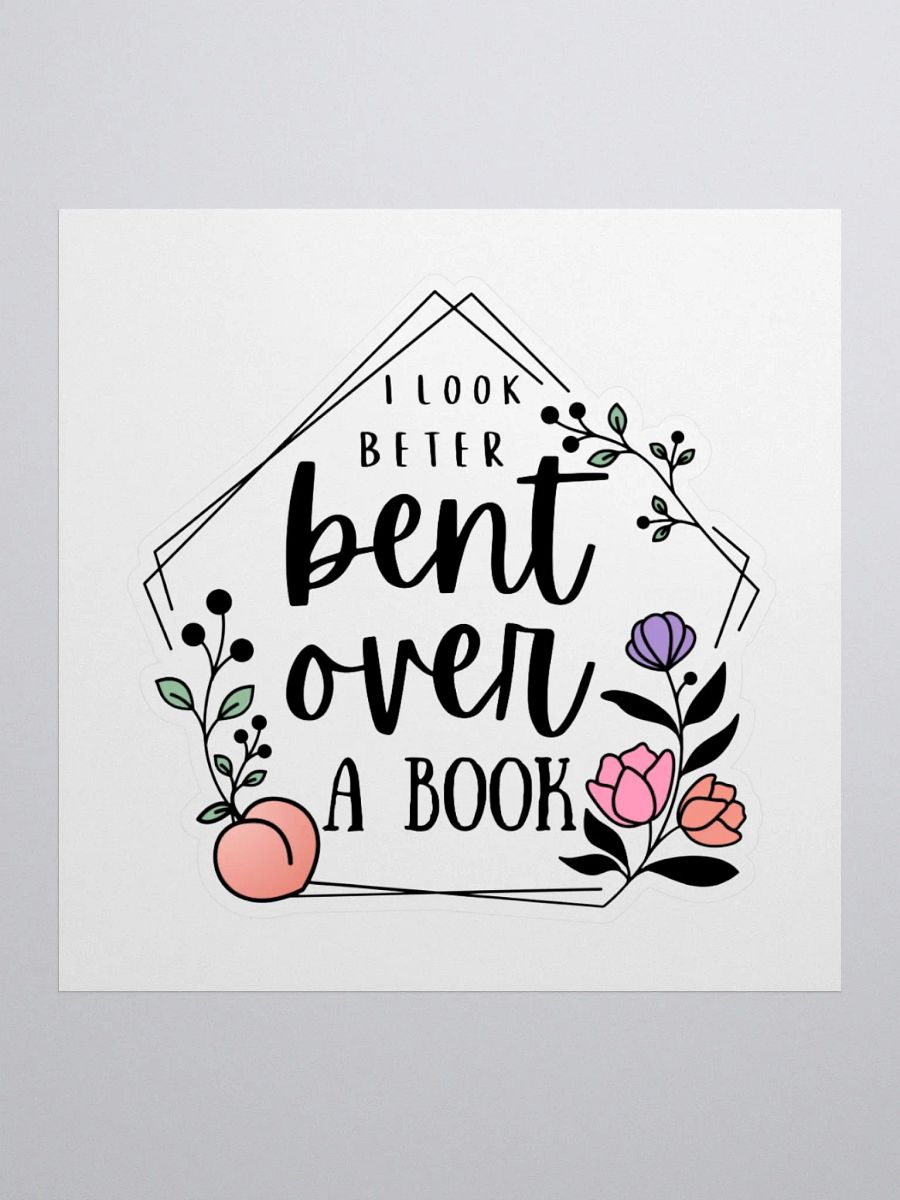 Bent Over A Book Sticker product image (1)