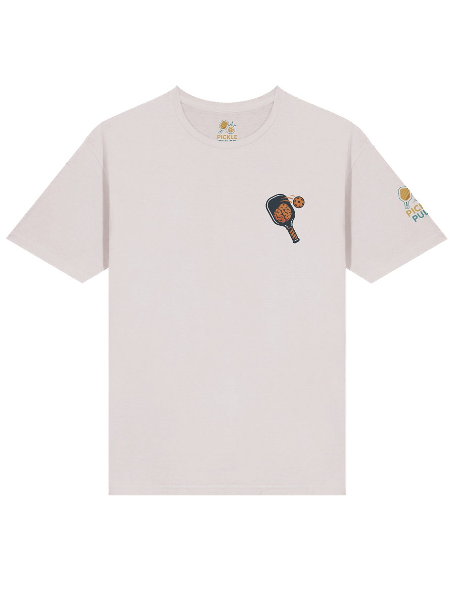 Pickleball Brain Power T-Shirt – Ice Gray Unisex Tee with Paddle & Brain Design for Smart Players product image (3)