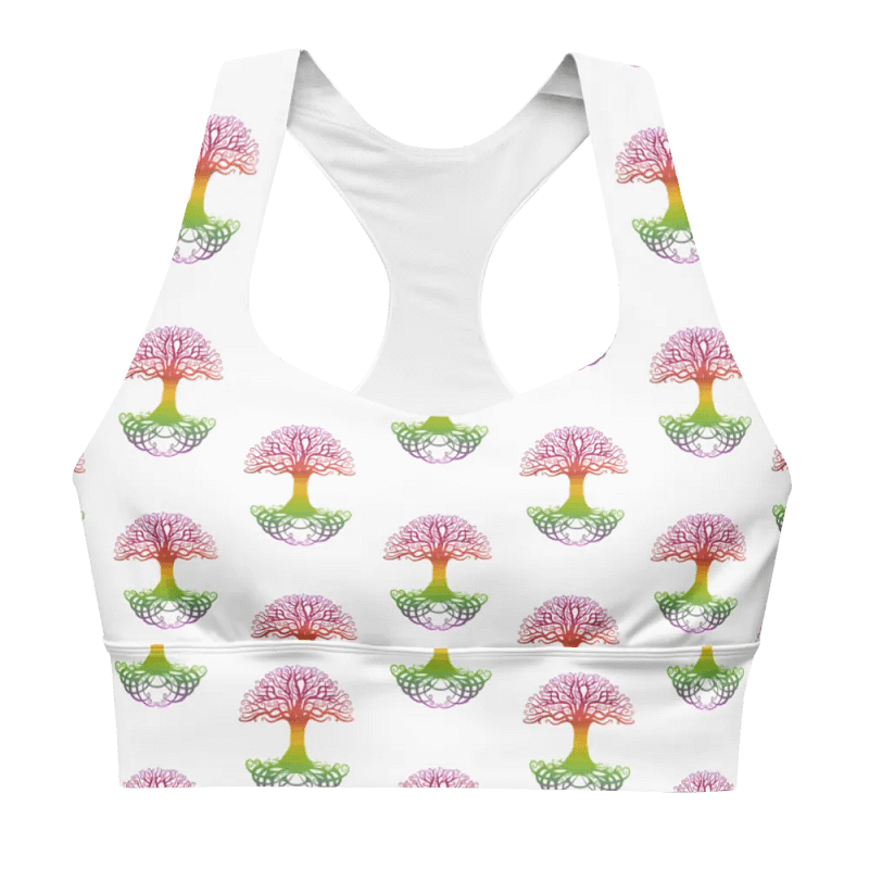 Rainbow Mushroom All-Over Sports Bra
