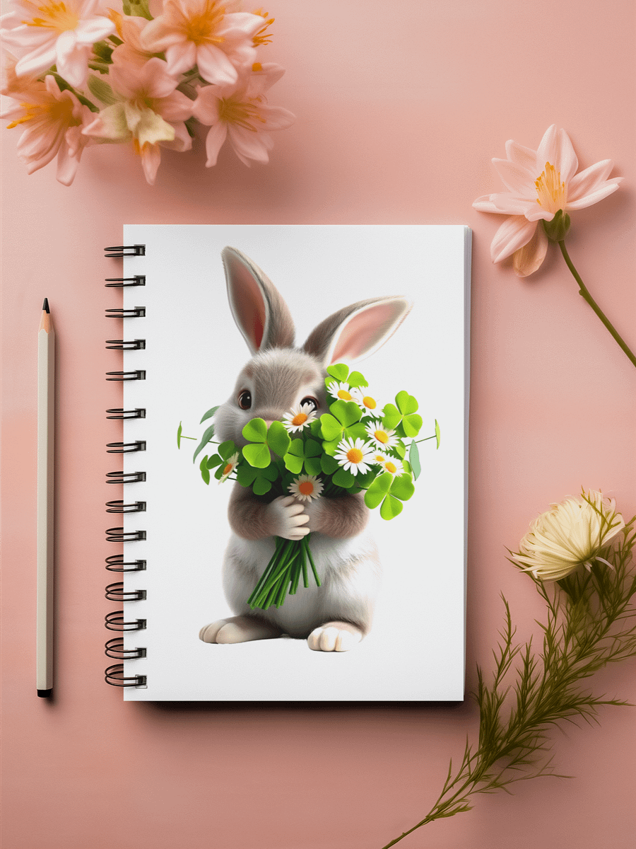 Little Lucky Bunny Spiral Notebook product image (1)